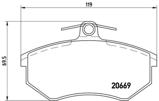 Obrázok Sada brzdových platničiek kotúčovej brzdy BREMBO  P85093