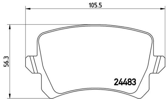 Obrázok Sada brzdových platničiek kotúčovej brzdy BREMBO  P85109