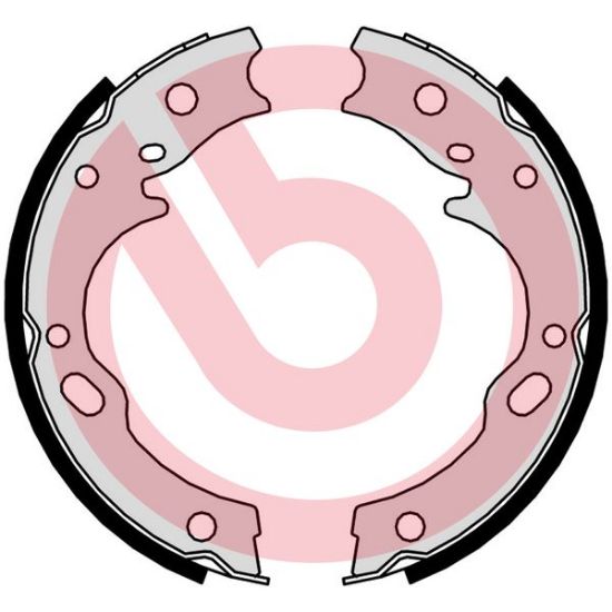 Obrázok Sada brzd. čeľustí parkov. brzdy BREMBO  S34509