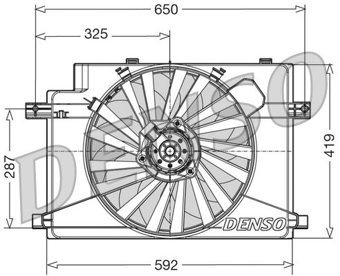 Obrázok Ventilátor chladenia motora DENSO  DER01006