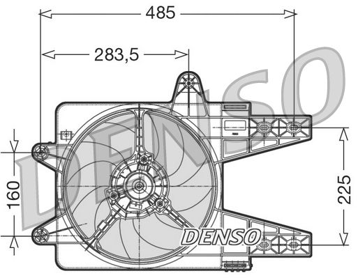 Obrázok Ventilátor chladenia motora DENSO  DER13003