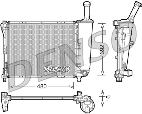 Obrázok Chladič motora DENSO  DRM09088