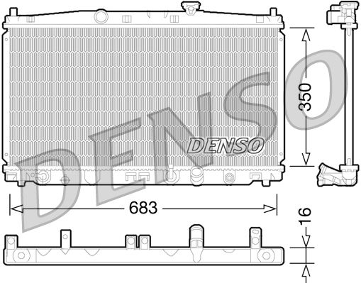 Obrázok Chladič motora DENSO  DRM40032