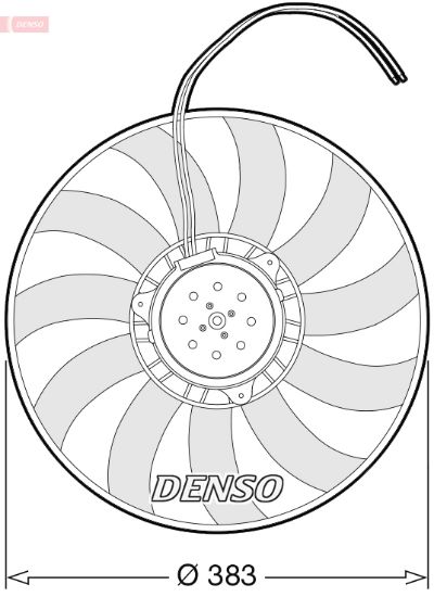 Obrázok Ventilátor chladenia motora DENSO  DER02007