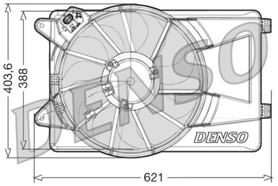 Obrázok Ventilátor chladenia motora DENSO  DER09306