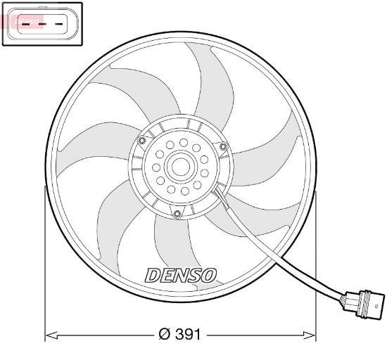 Obrázok Ventilátor chladenia motora DENSO  DER32014