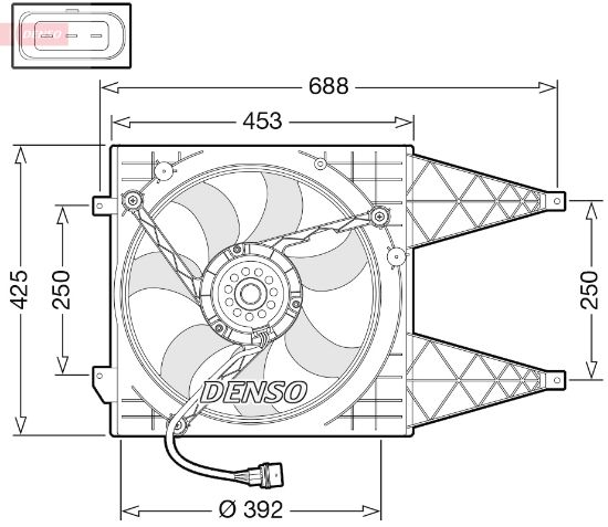 Obrázok Ventilátor chladenia motora DENSO  DER32016