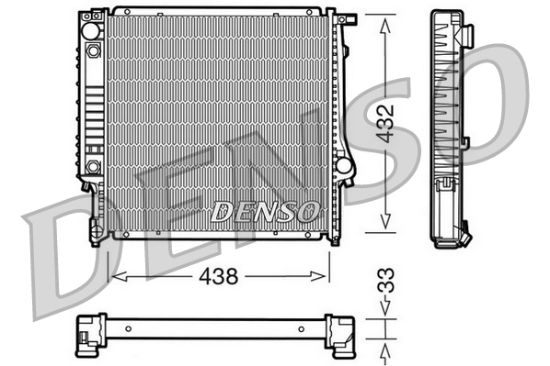 Obrázok Chladič motora DENSO  DRM05021