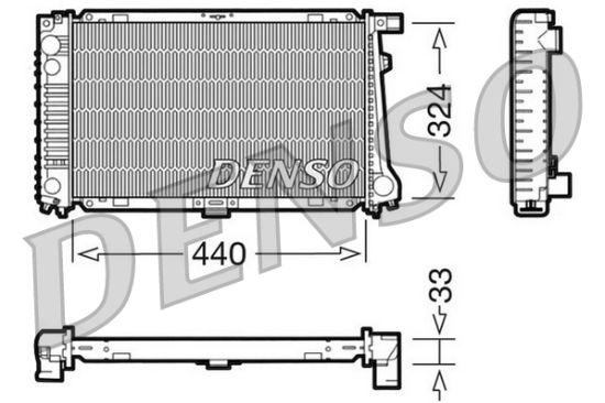 Obrázok Chladič motora DENSO  DRM05032