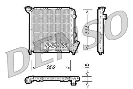 Obrázok Chladič motora DENSO  DRM23026