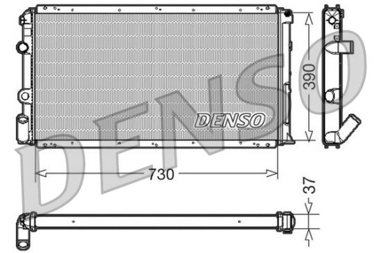 Obrázok Chladič motora DENSO  DRM23091