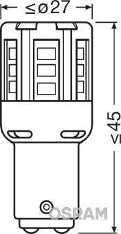 Obrázok żiarovka pre polohové/obrysové svetlo OSRAM LEDriving STANDARD Retrofit 1457YE02B