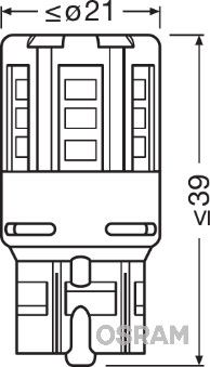 Obrázok żiarovka pre polohové/obrysové svetlo OSRAM LEDriving STANDARD Retrofit 7715R02B