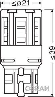 Obrázok żiarovka pre polohové/obrysové svetlo OSRAM LEDriving STANDARD Retrofit 7715YE02B