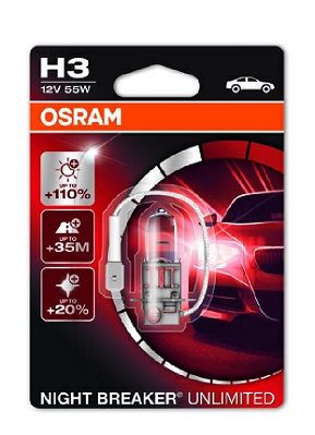 Obrázok żiarovka pre hmlové svetlo OSRAM NIGHT BREAKER UNLIMITED 64151NBU01B
