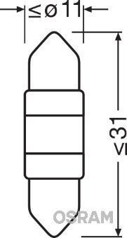 Obrázok żiarovka pre osvetlenie dverí OSRAM LEDriving PREMIUM Retrofit 6497WW01B