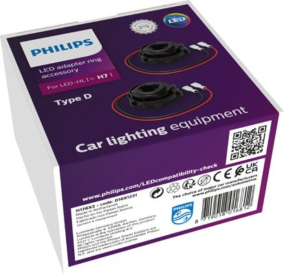 Obrázok Objímka żiarovky hlavného svetlometu PHILIPS Adapter Ring H7-LED Type D 11176X2