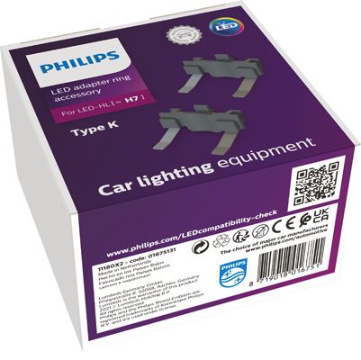 Obrázok Objímka żiarovky hlavného svetlometu PHILIPS Adapter Ring H7-LED Type K 11180X2
