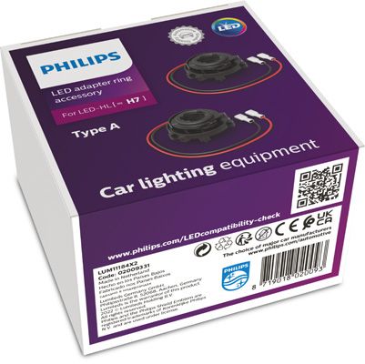 Obrázok Objímka żiarovky hlavného svetlometu PHILIPS Adapter Ring H7-LED Type A 11184X2
