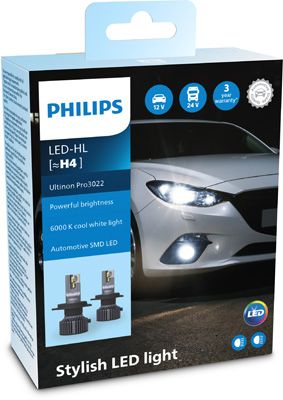 Obrázok żiarovka PHILIPS Ultinon Pro3022 H4-LED 11342U3022X2