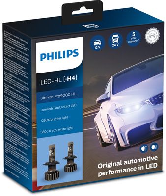 Obrázok żiarovka PHILIPS Ultinon Pro9000 H4-LED 11342U90CWX2