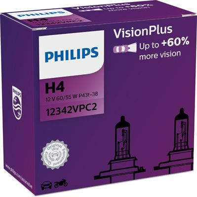 Obrázok żiarovka PHILIPS VisionPlus 12342VPC2