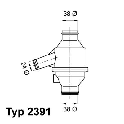 Obrázok Termostat chladenia BorgWarner (Wahler)  239175