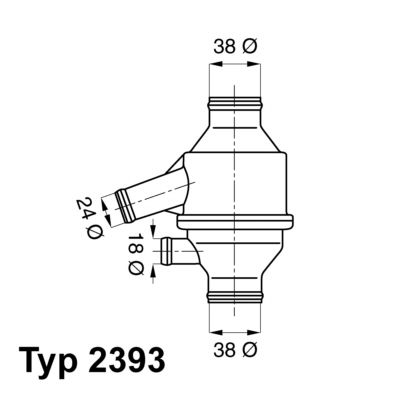 Obrázok Termostat chladenia BorgWarner (Wahler)  239375