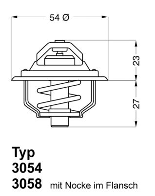 Obrázok Termostat chladenia BorgWarner (Wahler)  305492D50