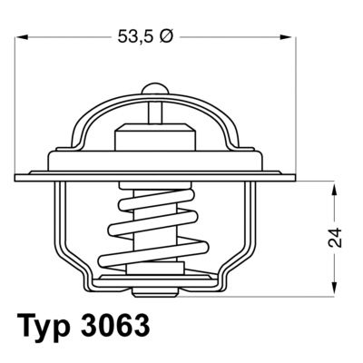 Obrázok Termostat chladenia BorgWarner (Wahler)  306375