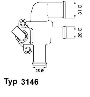Obrázok Termostat chladenia BorgWarner (Wahler)  314690D