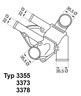 Obrázok Termostat chladenia BorgWarner (Wahler)  337380D