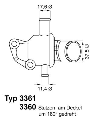 Obrázok Termostat chladenia BorgWarner (Wahler)  336087D
