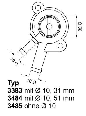Obrázok Termostat chladenia BorgWarner (Wahler)  348487D