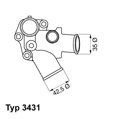 Obrázok Termostat chladenia BorgWarner (Wahler)  343180D