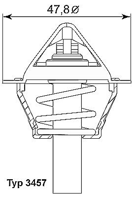 Obrázok Termostat chladenia BorgWarner (Wahler)  345790D