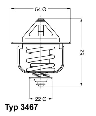 Obrázok Termostat chladenia BorgWarner (Wahler)  346785D
