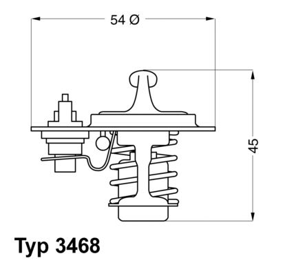 Obrázok Termostat chladenia BorgWarner (Wahler)  346888D