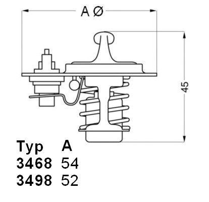 Obrázok Termostat chladenia BorgWarner (Wahler)  349888D