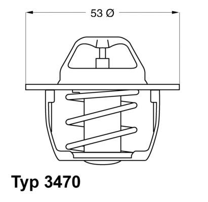 Obrázok Termostat chladenia BorgWarner (Wahler)  347089D50