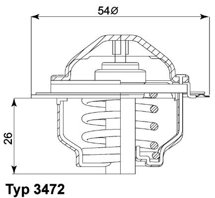 Obrázok Termostat chladenia BorgWarner (Wahler)  347287D