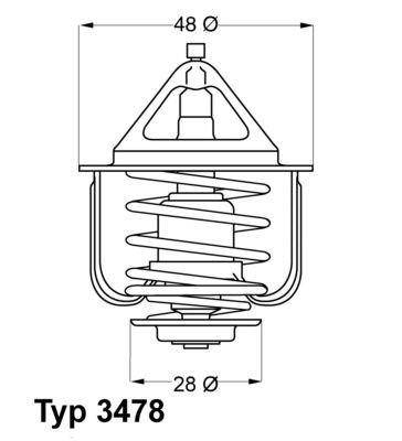 Obrázok Termostat chladenia BorgWarner (Wahler)  347882D