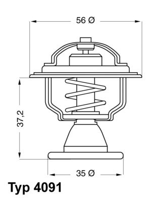 Obrázok Termostat chladenia BorgWarner (Wahler)  409182D