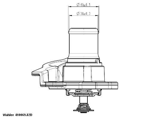 Obrázok Termostat chladenia BorgWarner (Wahler)  41093782D