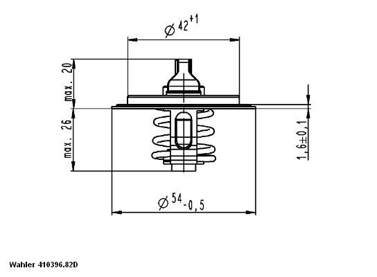 Obrázok Termostat chladenia BorgWarner (Wahler)  41039682D