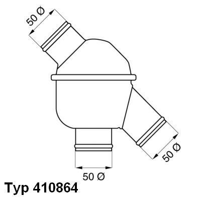 Obrázok Termostat chladenia BorgWarner (Wahler)  41086479D0