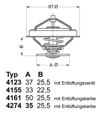 Obrázok Termostat chladenia BorgWarner (Wahler)  427482D