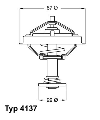 Obrázok Termostat chladenia BorgWarner (Wahler)  413780D