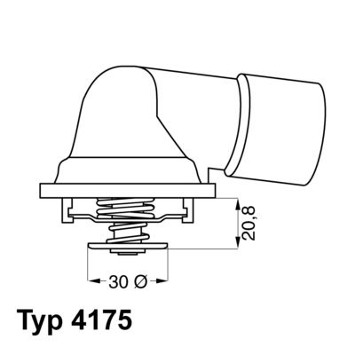 Obrázok Termostat chladenia BorgWarner (Wahler)  417592D