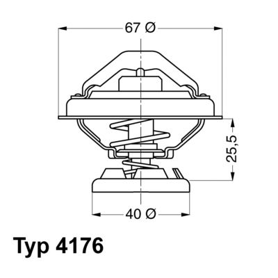 Obrázok Termostat chladenia BorgWarner (Wahler)  417685D